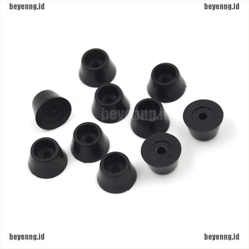 Bey 10pcs Pad Bumper Bulat Bahan Karet Warna Hitam Untuk Kaki Lemari