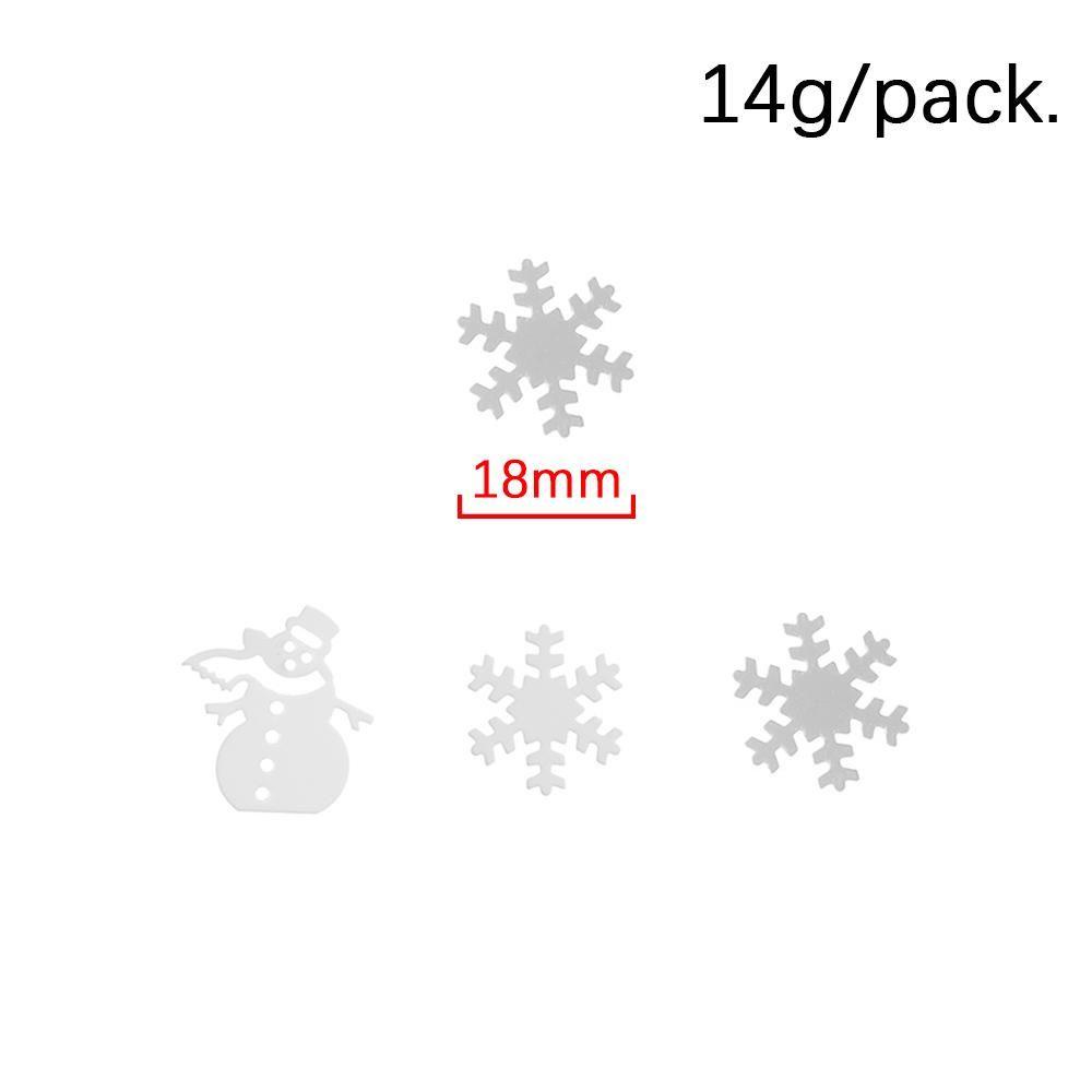 Solighter 14g Snowflakes Confetti Art &amp; Craft Sprinkle Dekorasi Festival Ornamen Natal