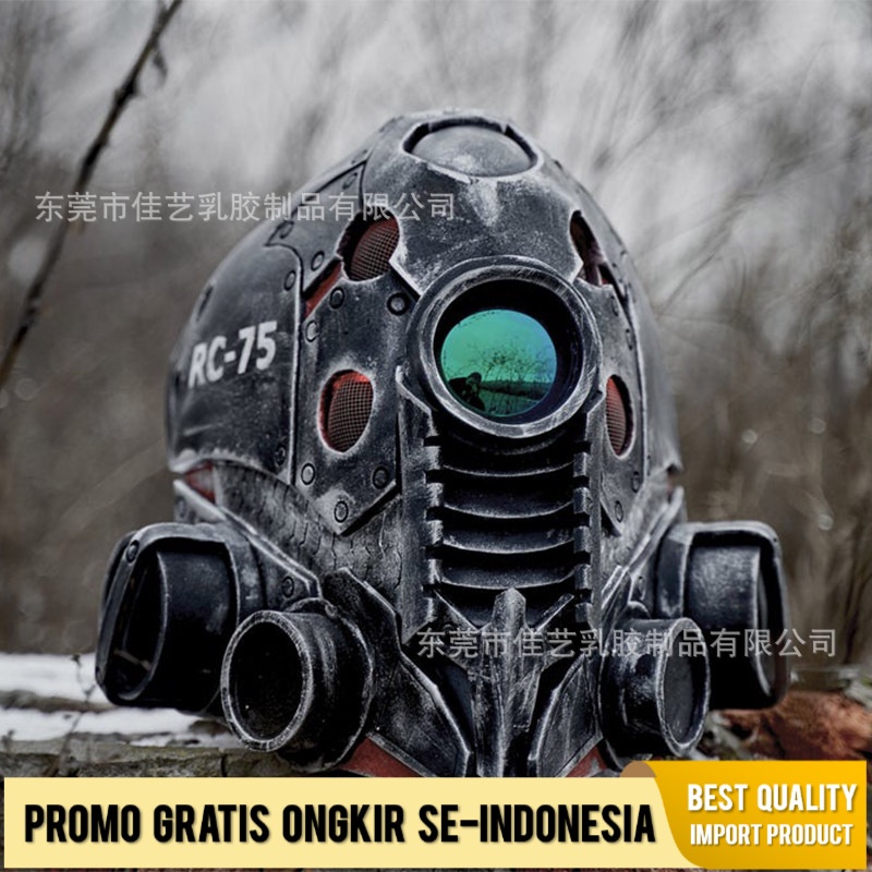 Topeng Permainan Cyberpunk Cyberpunk Masker Helm Halloween Steampunk Robot  Penutup Kepala Impor