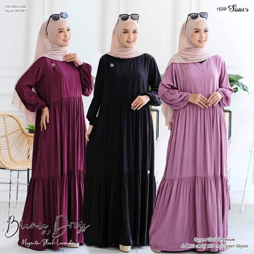 BIANCA DRESS GAMIS ORI BY HIJAB SISTERS