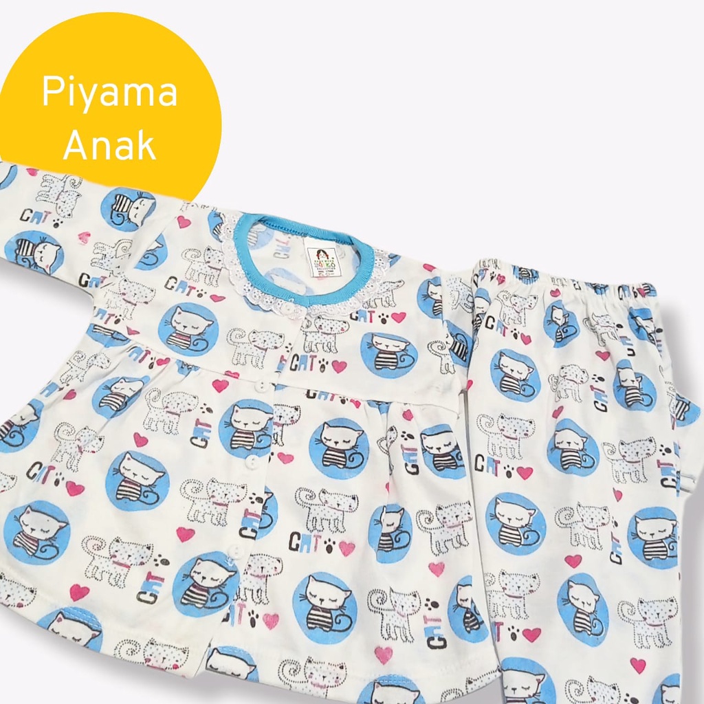 Baju Anak Perempuan | Piyama Setelan Pakaian Tidur Bayi Perempuan