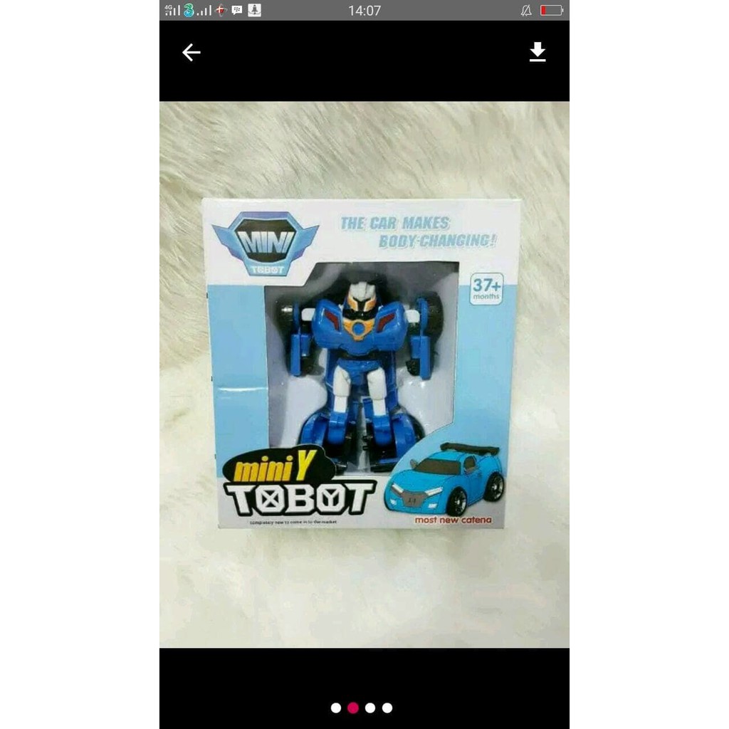 Baru Mainan Anak Robot Tobot Mini Y Biru - Ih166A