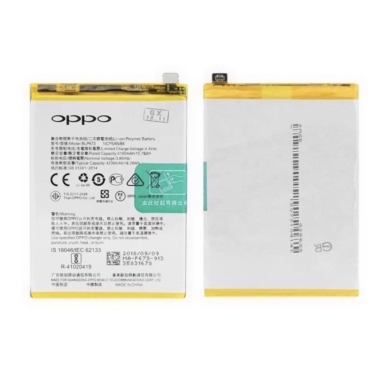 Batterai Oppo A3S / A5S / A5 / A7 / BLP 673 Original Baterai BLP673