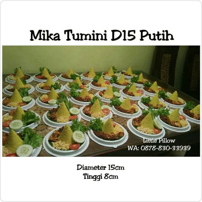 (Isi 20pcs) Mika Tumini PUTIH/Mika Bolu Bulat/Mika Tumpeng/Mika Tumini