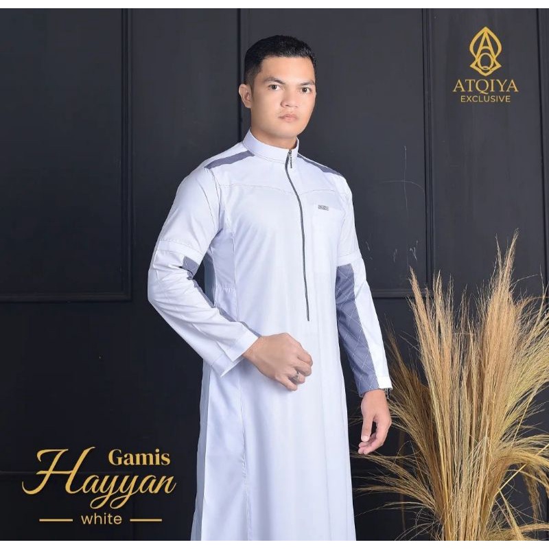 Gamis Atqiya  Hayyan Exclusive/  Gamis Pria/ Jubah Pria/ Gamis Kekinian