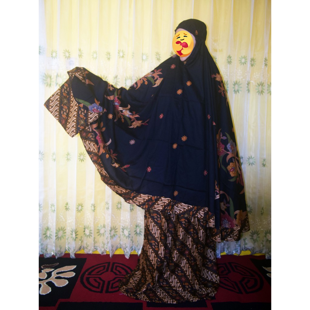 MUKENA PARANG HITAM (mukena / batik / motif / potongan / adem)