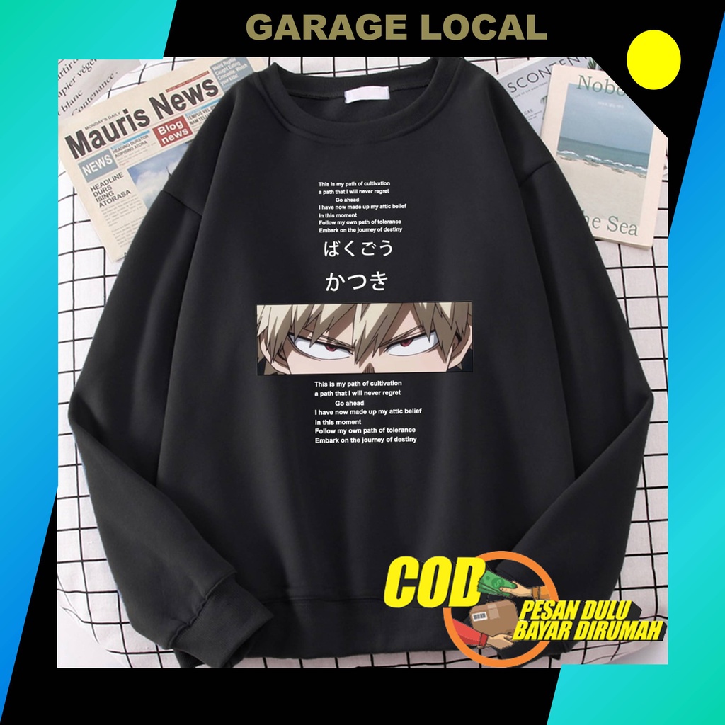 Baju Crewneck Basic Anime My Hero CN Anime Pria Wanita Crawneck Karakter Cowok Cewek Crunek Japan St