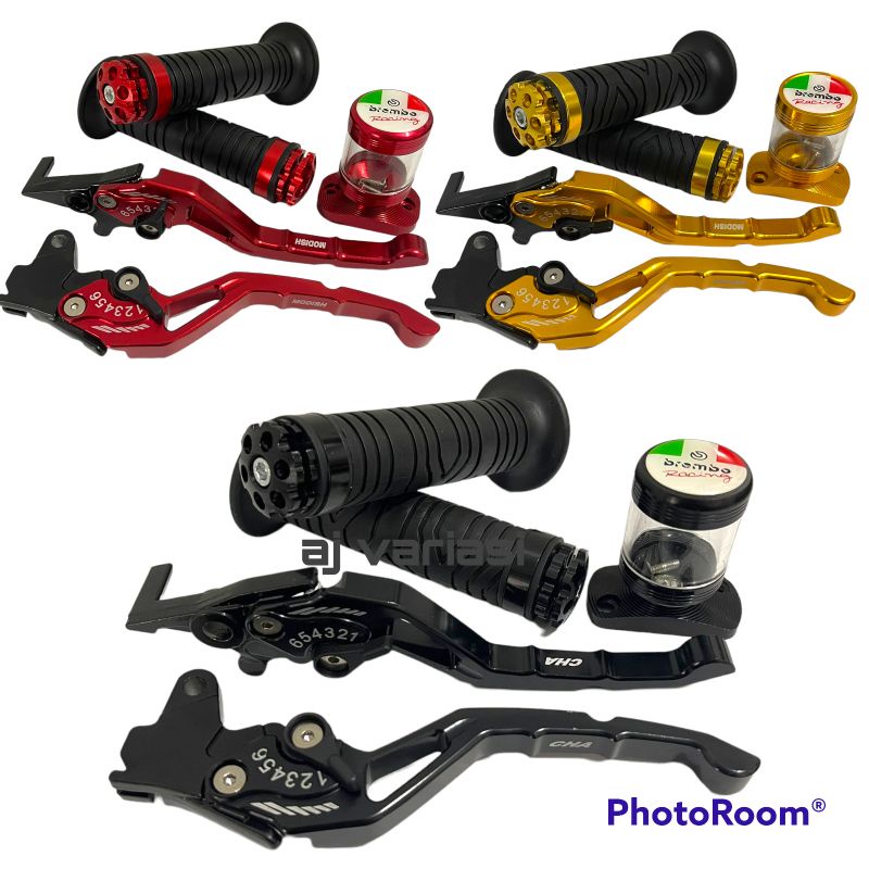 Baru Handle Rem+Handgrip Jalu Stang+Tutup Tabung Minyak Rem Beat Karbu/Beat Fi 2012-2013/Beat Pop