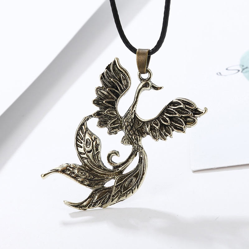 Kalung Choker Liontin Phoenix Gaya Vintage Untuk Pria / Wanita