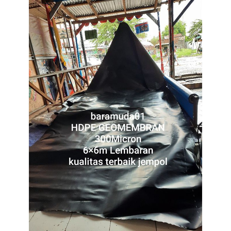 Terpal kolam ikan 6×6m micron300 HDPE GEOMEMBRAN Kualitas terbaik