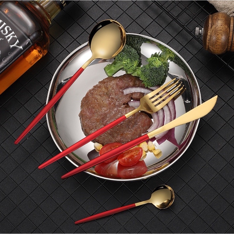 SET ALAT MAKAN CUTLERY KOREA STAINLESS STEEL TEBAL / SENDOK SUMPIT GARPU PISAU TRAVEL KOREA SET /  CHOPSTICKS SPOON FORK KNIFE KOREA HIGH QUALITY FINISHING / SUJEO SET / PAKET ALAT MAKAN PREMIUM / SET PERALATAN MAKAN WARNA WARNI / CUTLERY SET