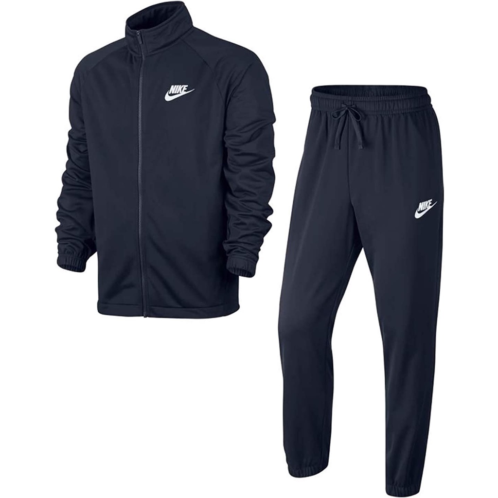 Nike Men's 861781-451 PK Basic Track Suit Jersey Top and Bottom Set