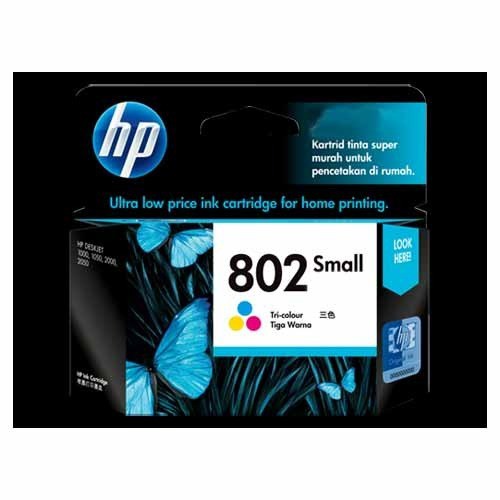 HP Tinta Katrik / Ink Cartridge 802 / Black / Hitam / Colour / Color / Warna