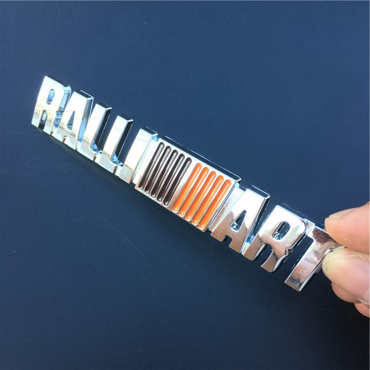 1 x Ralliart Car 3D Side Fender Rear Trunk Emblem Badge Sticker For Mitsubishi