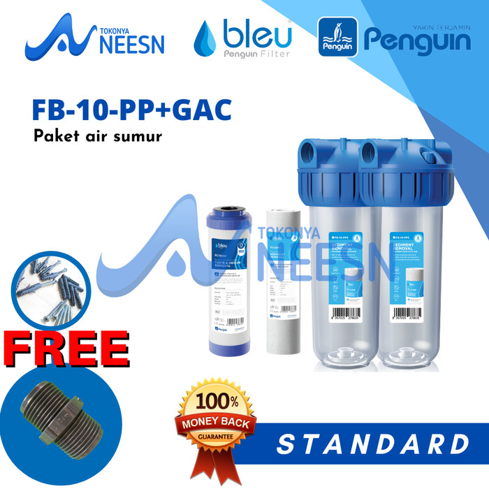 Paket Filter Air penguin FB 10&quot; STD PP + GAC