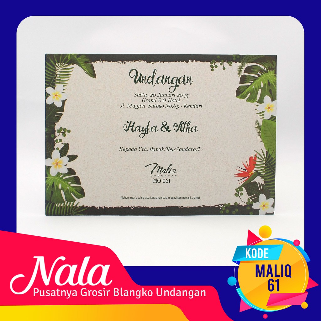 Blangko Undangan Maliq 61 Harga Murah