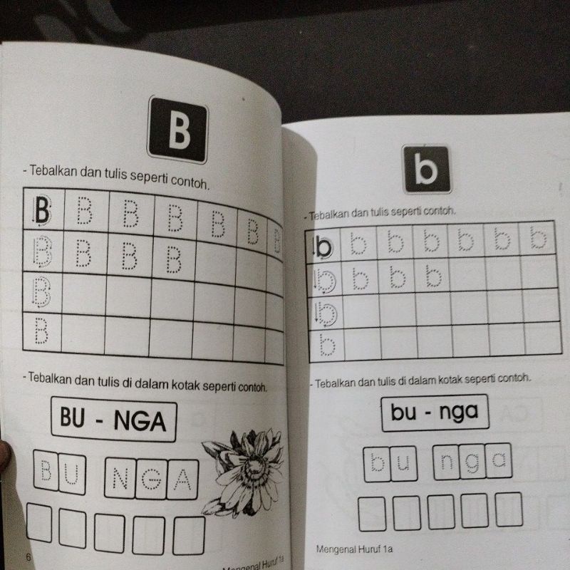 buku huruf besar &amp; kecil 1a dan 1b 32 halaman (15x24cm)