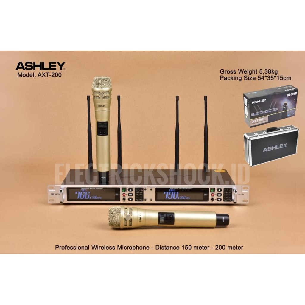 Mic Wireless Ashley ATX-200 Multi Channel 4 Antena Original