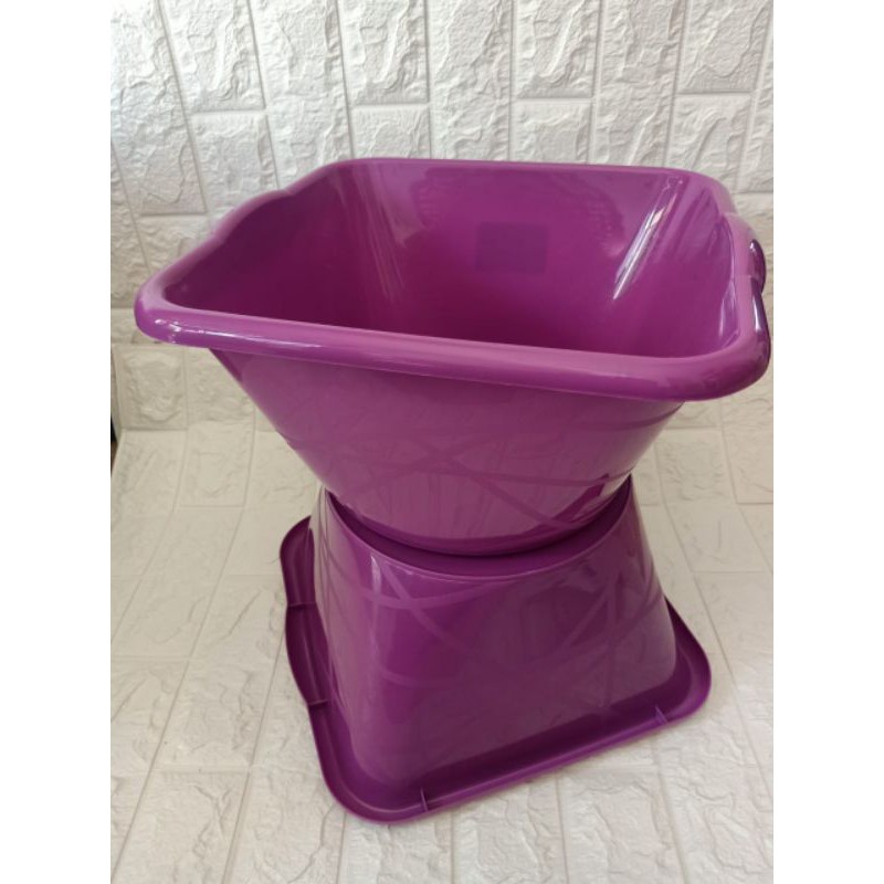 BASKOM PLASTIK BESAR GOLDEN SUNKIST UNGU / BIG STORAGE SQUARE MULTIPURPOSE
