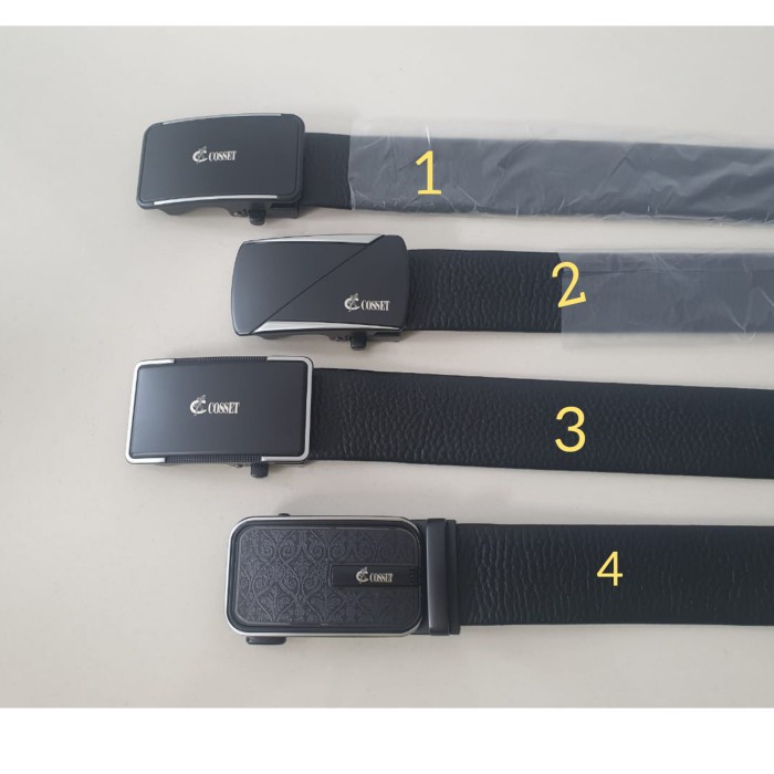 sabuk ikat pinggang pria cosset orginal branded kulit asli model rel