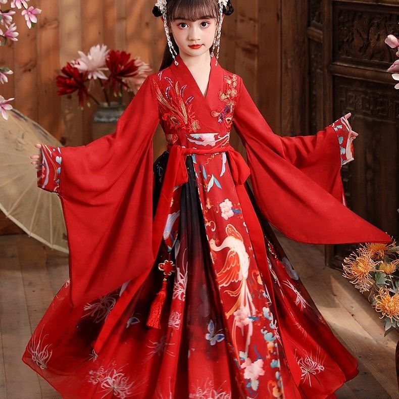 Girls' ancient Han clothes Chinese style Tang clothes children's Ru skirt little girls' super Fairy