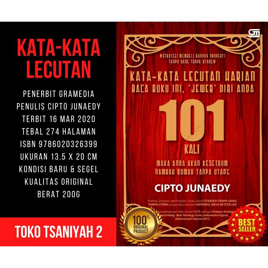 Buku Bisnis Kata Kata Lecutan Cipto Junaidi Buku Motivasi Buku