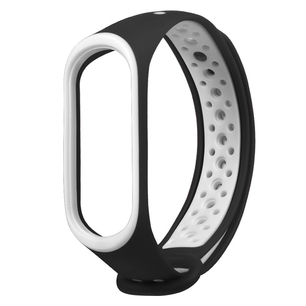 Sporty Strap Mi Band 4 / Mi Band 3 / M6 M5 M4 M3 Tali Jam Sport Xiaomi Mi Band OASE Sneakers-Hitam Putih