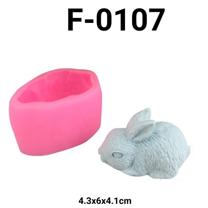 

F-0107 CETAKAN SILIKON PUDDING COKLAT FONDANT BUNNY KELINCI RABBIT HEMAT