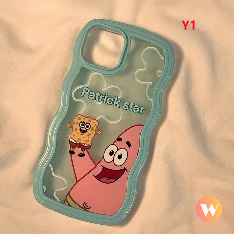 Casing Ponsel Kartun Tepi Bergelombang Redmi Note8 9 Redmi A1 10A 9 10 10 9A 9T 9C NFC Note10 Pro Max Plus Note 10s 11 10 Note 11s 9s 9pro 11pro Lucu Sponge Bob Patrick Star Soft Tpu Sarung