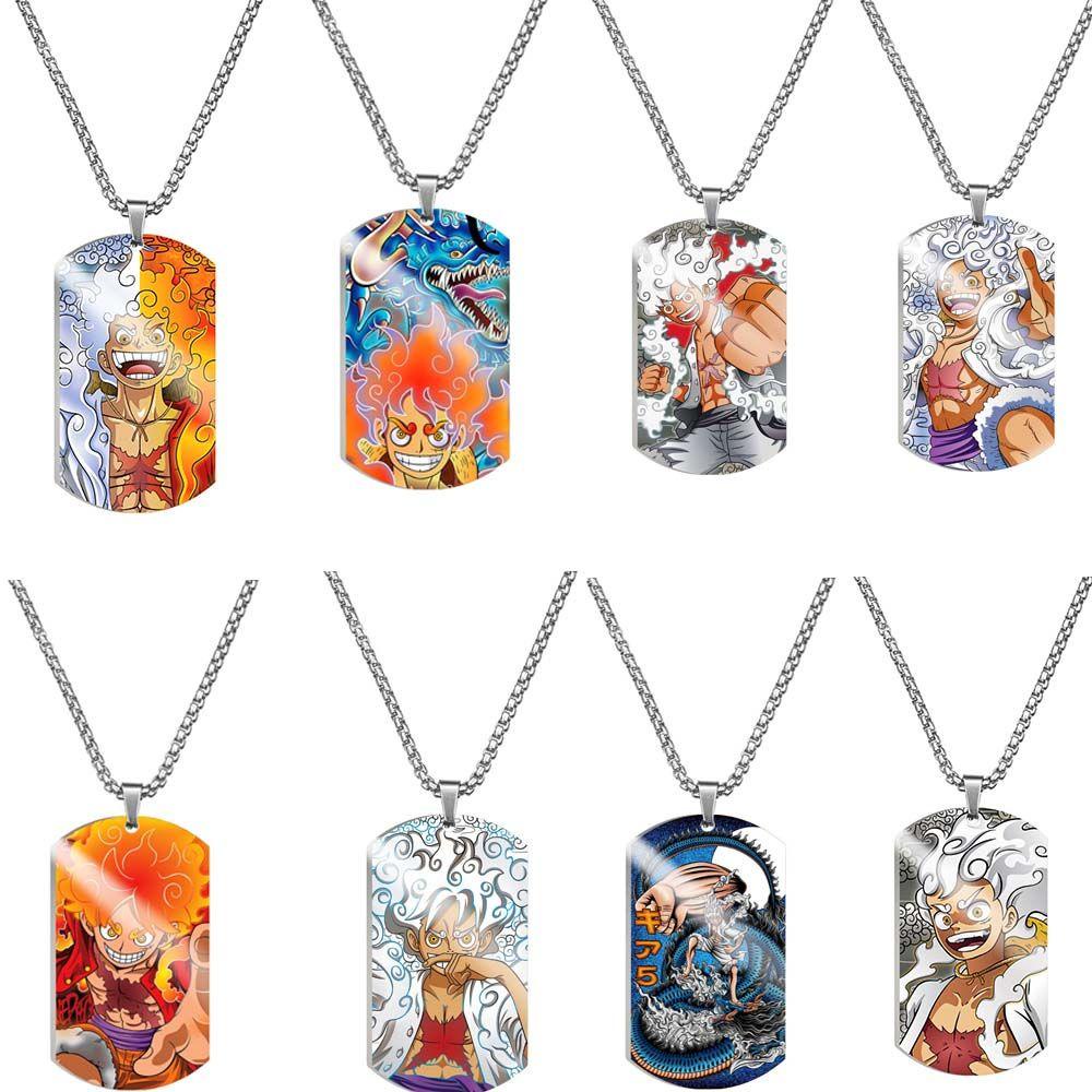 Needway Kalung Anime Gaya Jepang Hiphop Zoro Robin charms Pria Wanita Dewa Matahari Nika Fans Koleksi Geometris Pria Choker