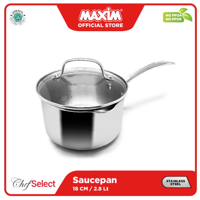 {saditastore} Maxim Chef Select - Panci 18cm Stainless Steel Murah