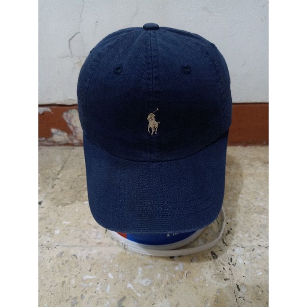 Topi Polo original navy second bekas dan warna hitam