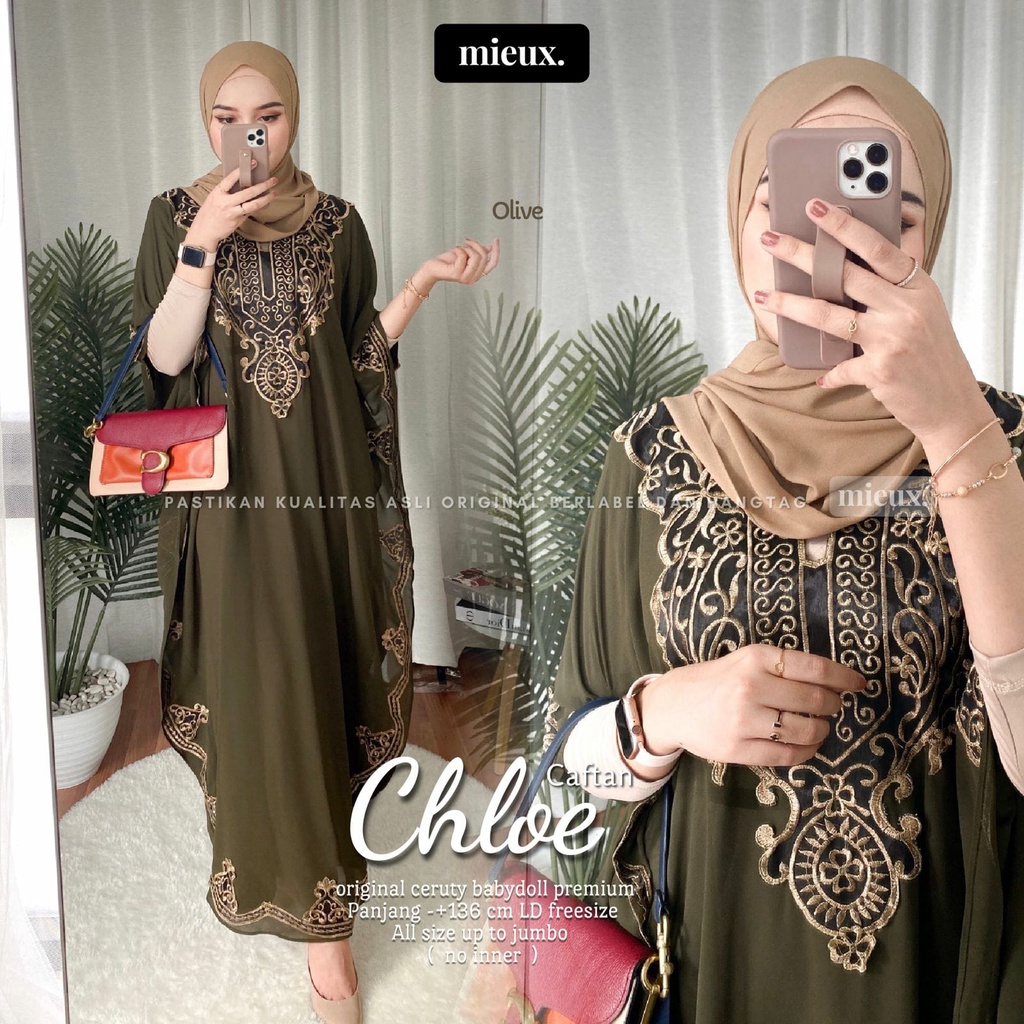 CHLOE MARLYN KAFTAN BORDIR MEWAH Original By Mieux Leyluz.id