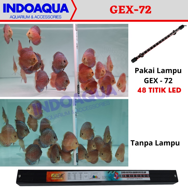 INDOAQUA - Lampu Aquarium Celup For Tank 80 cm 16 Watt | Lampu Taning Arwana Louhan Koki Tank 80 cm 