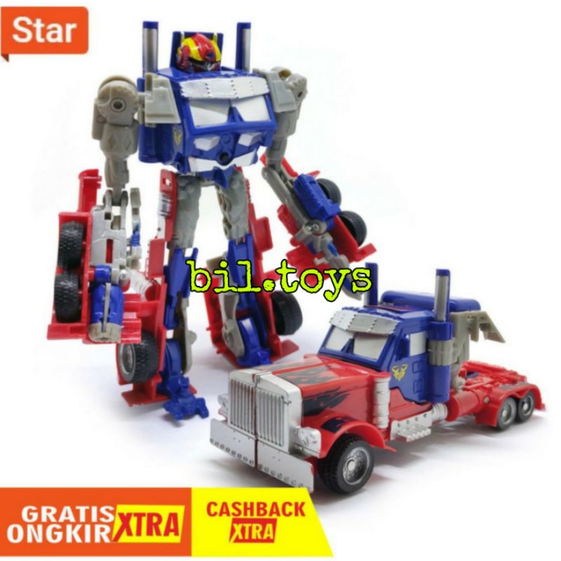 MAINAN TRANSFORMER AUTOBOT FIGUR 3PCS BUMBLEBEE OPTIMUS PRIME