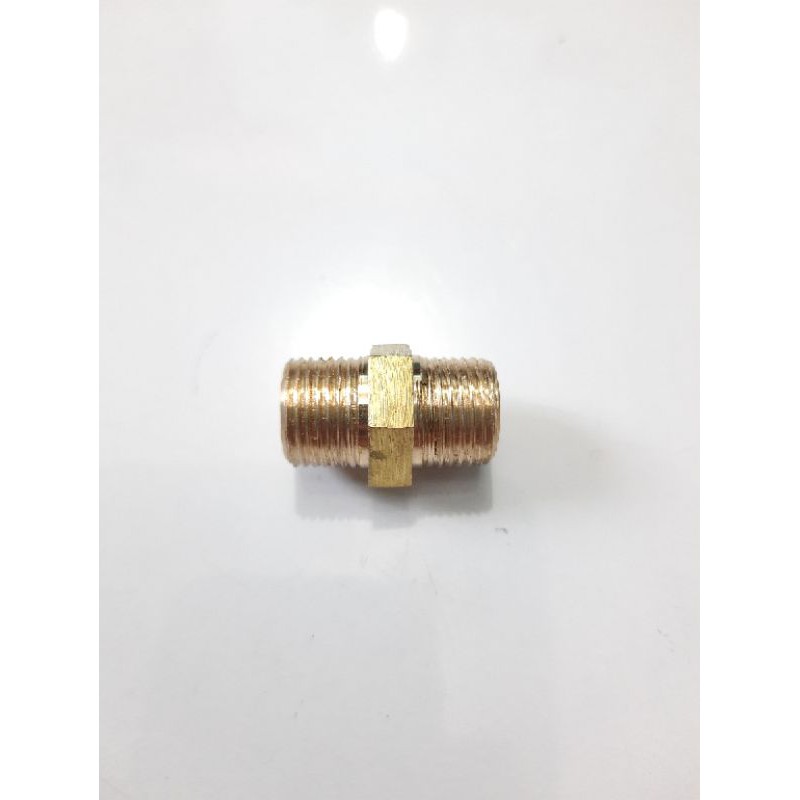 Double Nepel 1/4&quot; (Inch) KUNINGAN DRAT LUAR