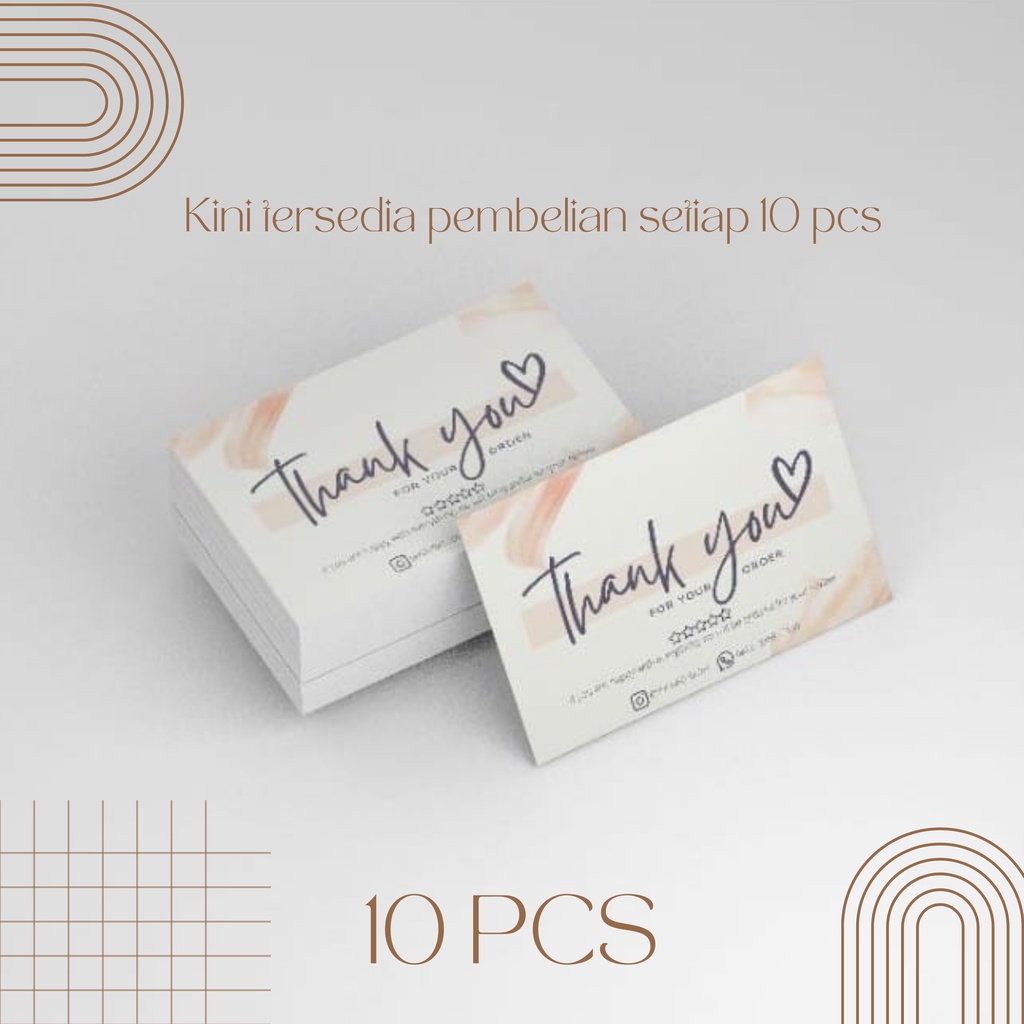 

(10pcs) Kartu Terima Kasih | Thank You Card Online Shop | Custom