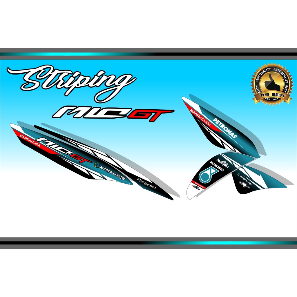 STRIPING VARIASI PETRONAS STIKER STRIPING MIO GT