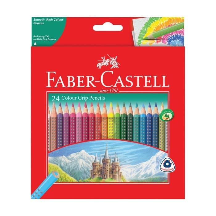 24 Pensil Warna Grip Classic Faber Castel