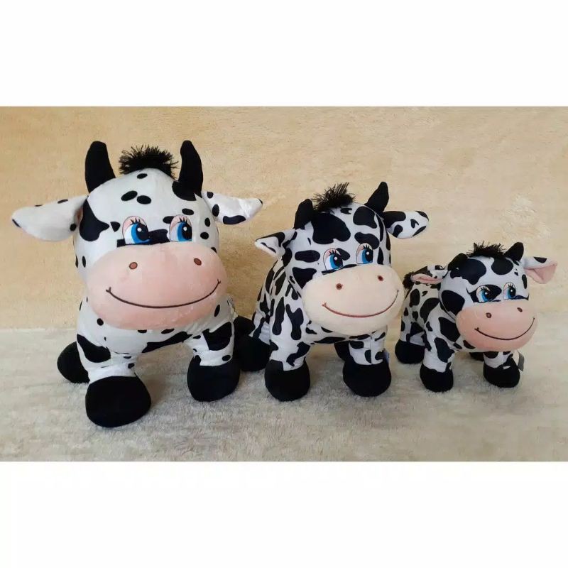 BONEKA SAPI UKURAN 30 CM / BONEKA SAPI LUCU TERMURAH TERLARIS