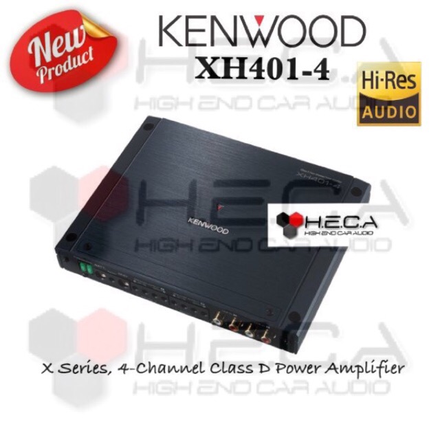 Kenwood XH401-4 Power Amplifier 4Ch 4-Channel XH4014 Class D Ampli Audio Mobil