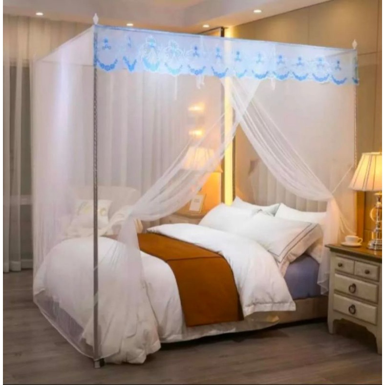 KELAMBU DEWASA POLOS WARNA PUTIH / KELAMBU DEWASA JUMBO MODEL TENDA UKURAN 200×150 - 200×180 - 200×2