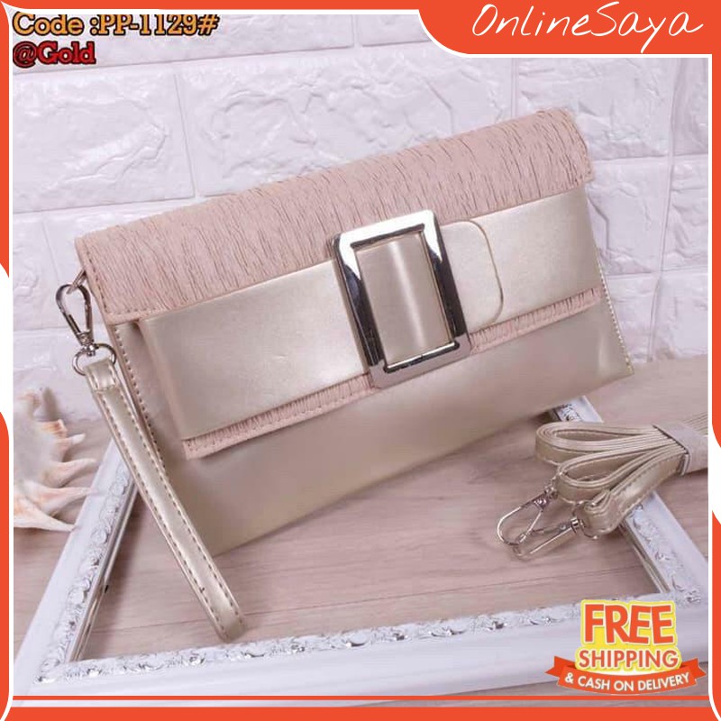 Clutch Wanita PP-1129 Tas Tangan Wanita Import - Tas Pesta Import