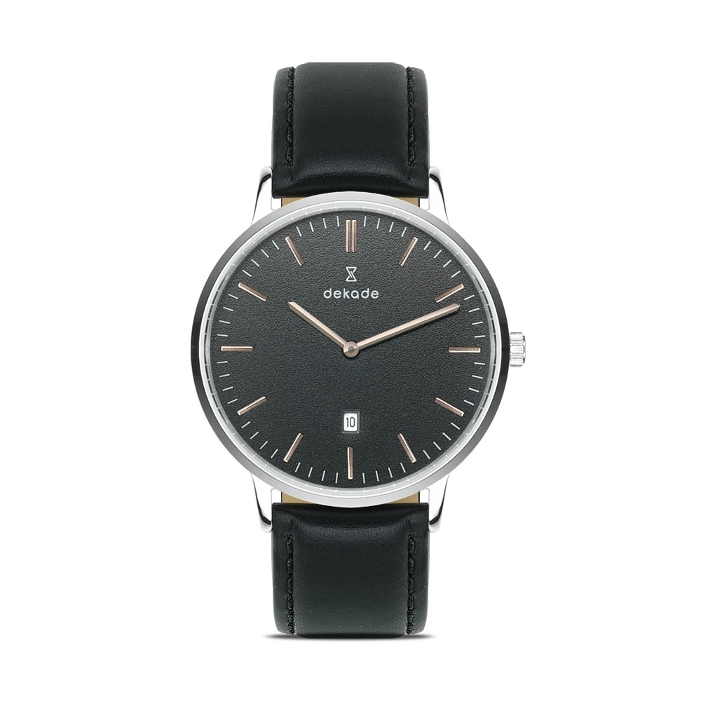 JAM TANGAN PRIA WANITA DEKADE TIME METROPOLIS SERIES – BLACK [RB] ROSE BLACK WATER RESISTAN ORIGINAL