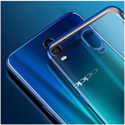 Oppo Reno 3 / A91 / F15 / Reno 2F Case Plating list chrome Premium Softcase