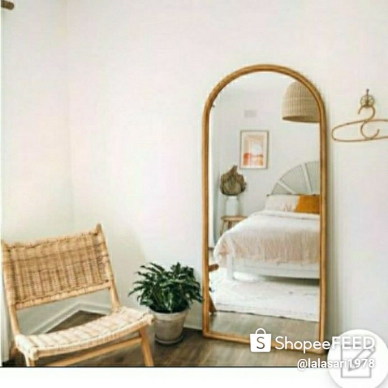 STANDING CERMIN ROTAN FULL BODY UK.60X160CM