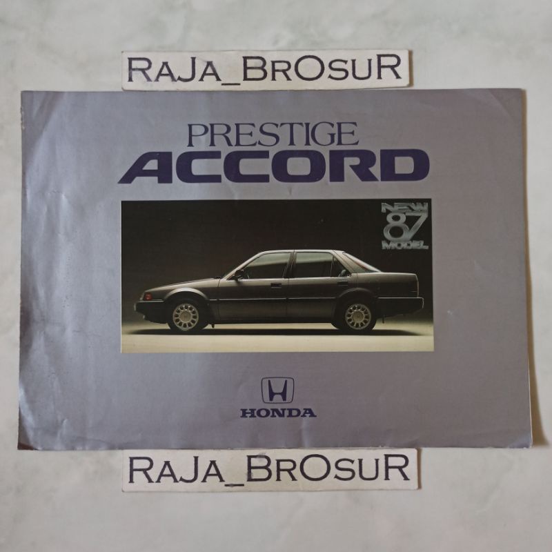 Poster brosur katalog leaflet jadul lawas Honda Accord Prestige 1987