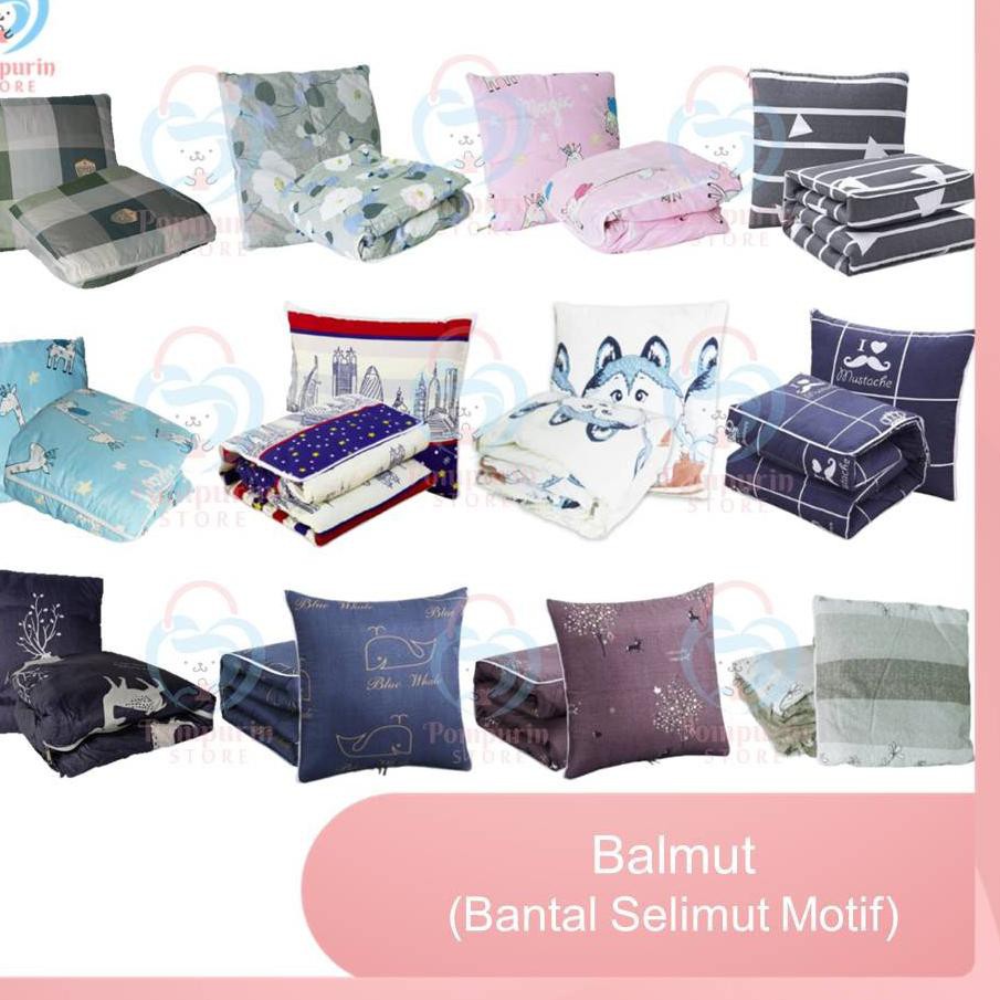 Baru Balmut Bantal Selimut Karakter 2in1 Travel Pillow Blanket