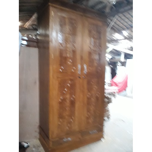 lemari jangkung 2 pintu jati jepara
