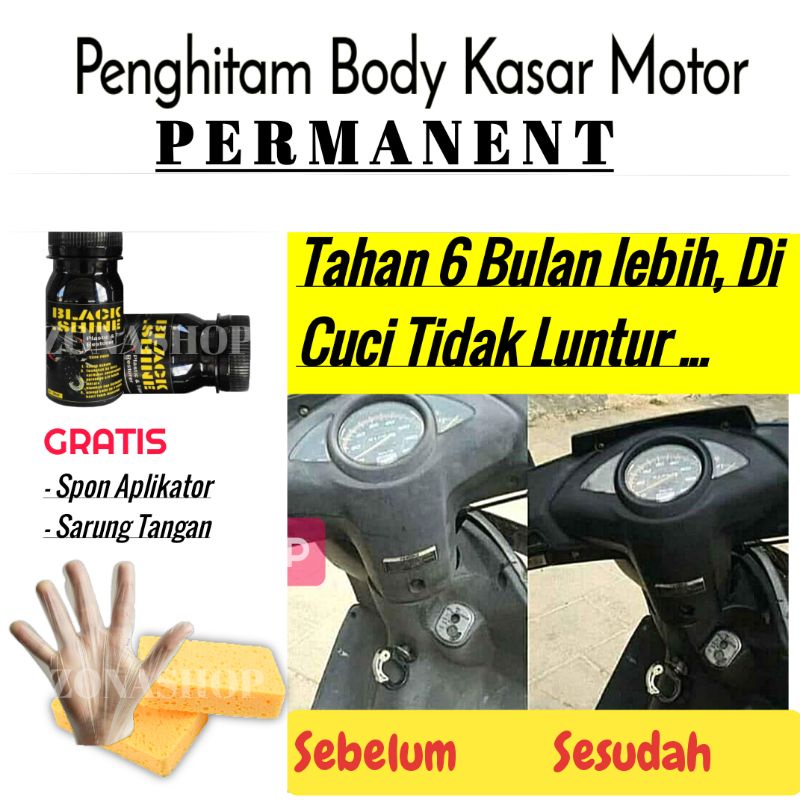 Penghitam Body Motor Dashboard Permanen Pengkilap Bodi Kasar Plastik Tahan Lama Vario 110 old Kusam